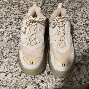 Triple S Tan Balenciagas, Size 10, Never used.